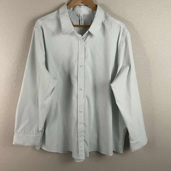 Athleta Womens Plus Size 3X Midtown Button Up Blouse - Picture 1 of 5